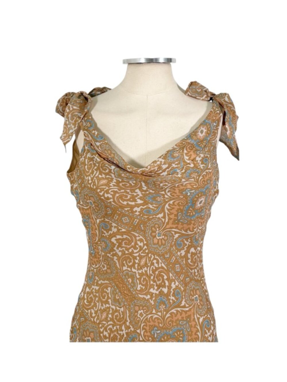 REDUX Y2k Euro Style Silk handkerchief Midi Dress Size 4 NEW - Picture 6 of 11